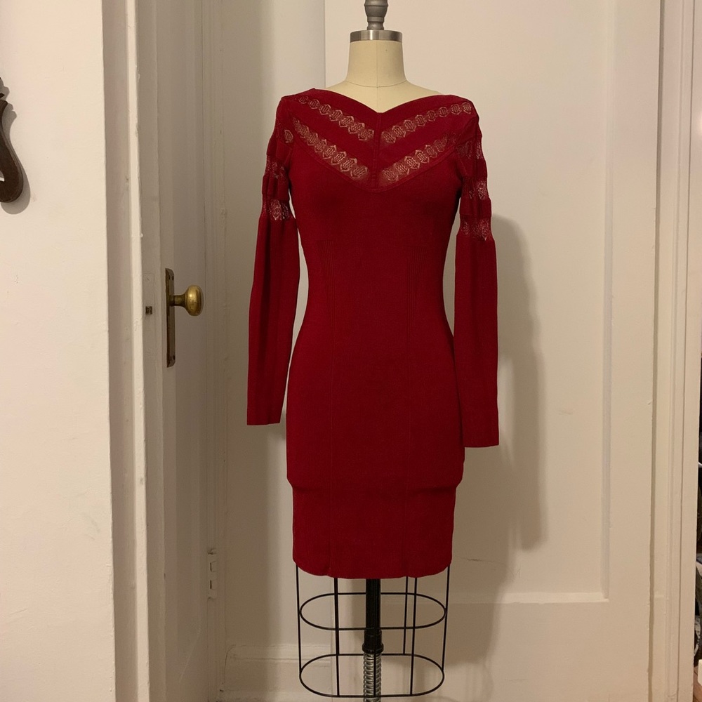 Karen Millen Sweater Dress with Pointelle Stitch